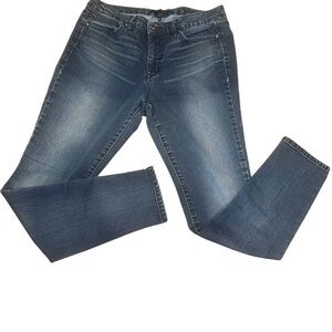 Code Bleu Dark Wash Straight Leg Ankle Jeans style: Chloe size 12 decorative
